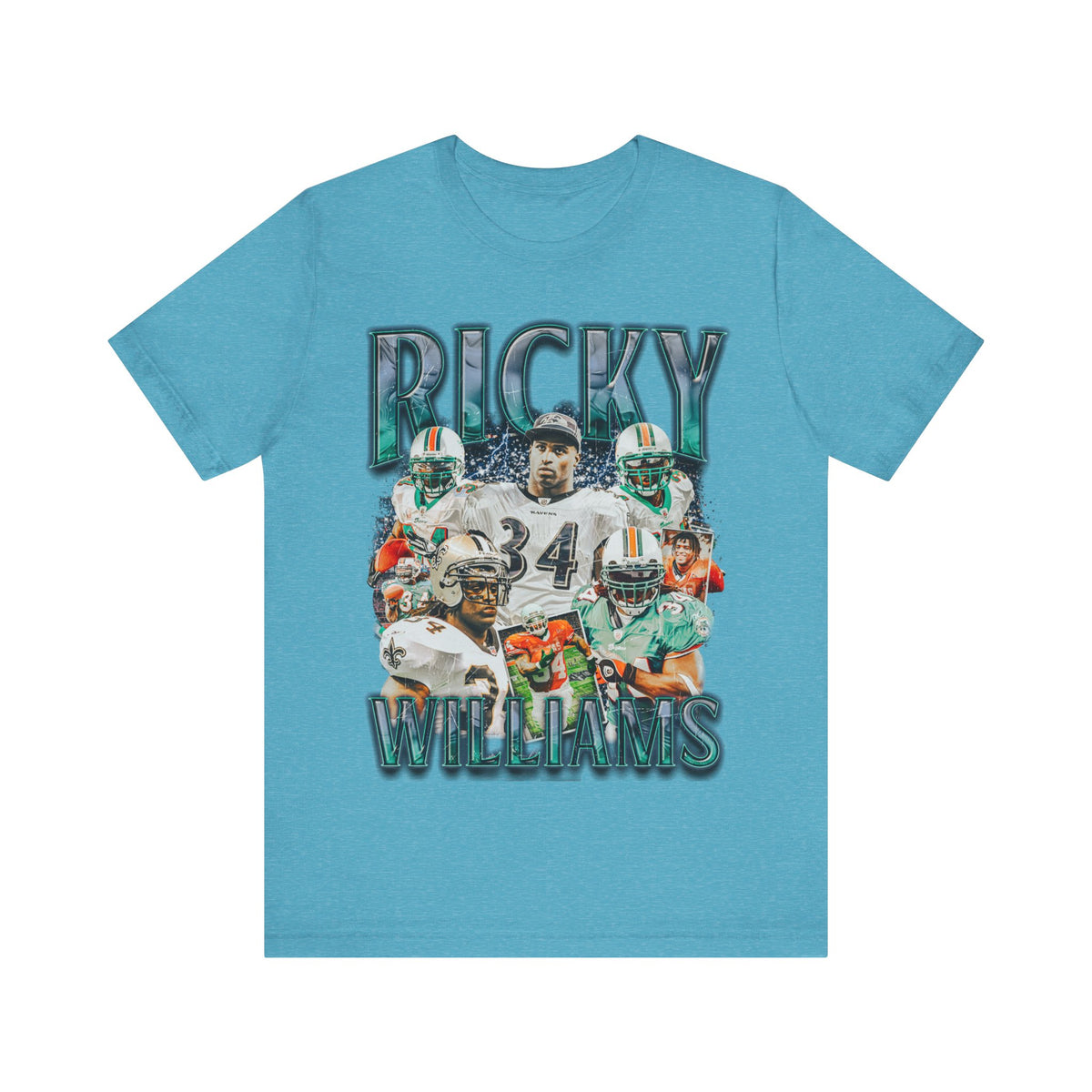 Vintage 90s Football Bootleg Style T-Shirt RICKY WILLIAMS Unisex Graphic Tee
