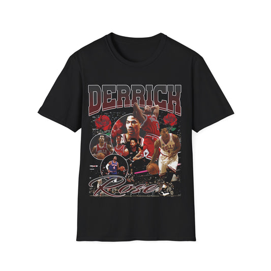 Vintage 90s Basketball Bootleg Style T-Shirt, DERRICK ROSE Retro Basketball Shirt Unisex Graphic Tee