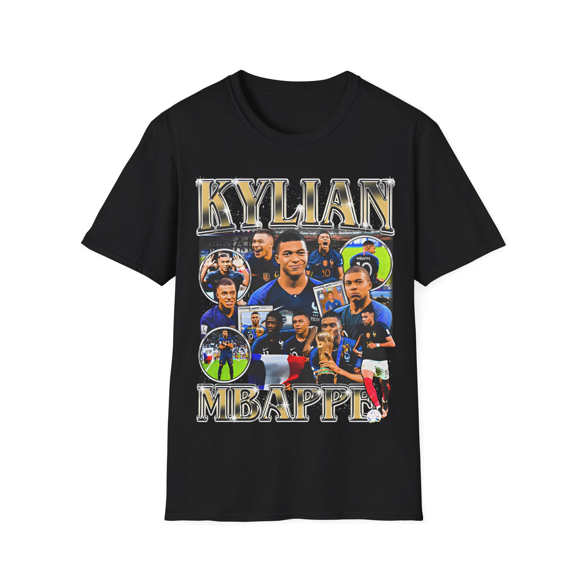Vintage 90s Soccer Bootleg Style T-Shirt, KYLIAN MBAPPE Graphic Tee, Retro Soccer Shirt Unisex Graphic Tee