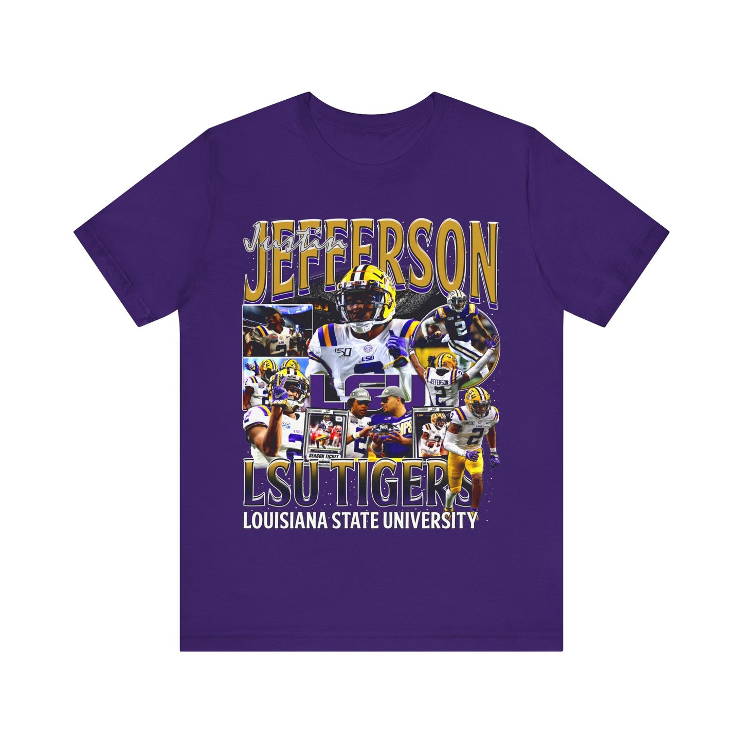 Vintage 90s Football Bootleg Style TShirt JUSTIN JEFFERSON Unisex Graphic Tee