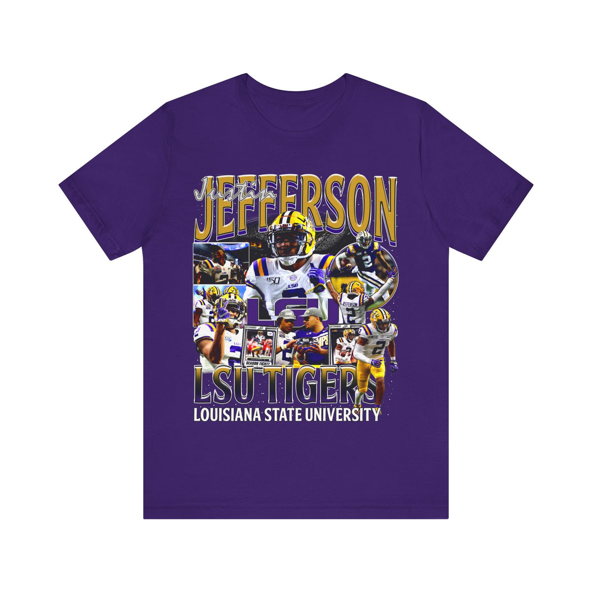 Vintage 90s Football Bootleg Style TShirt JUSTIN JEFFERSON Unisex Graphic Tee