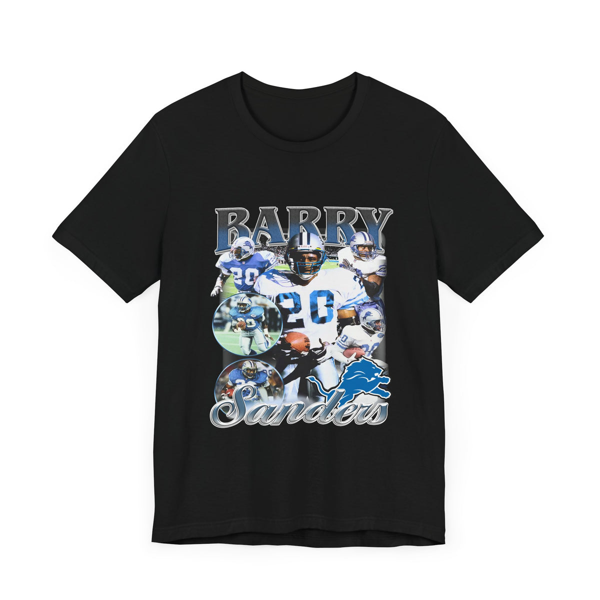 Vintage 90s Football Bootleg Style T-Shirt, BARRY SANDERS Unisex Tee Shirt