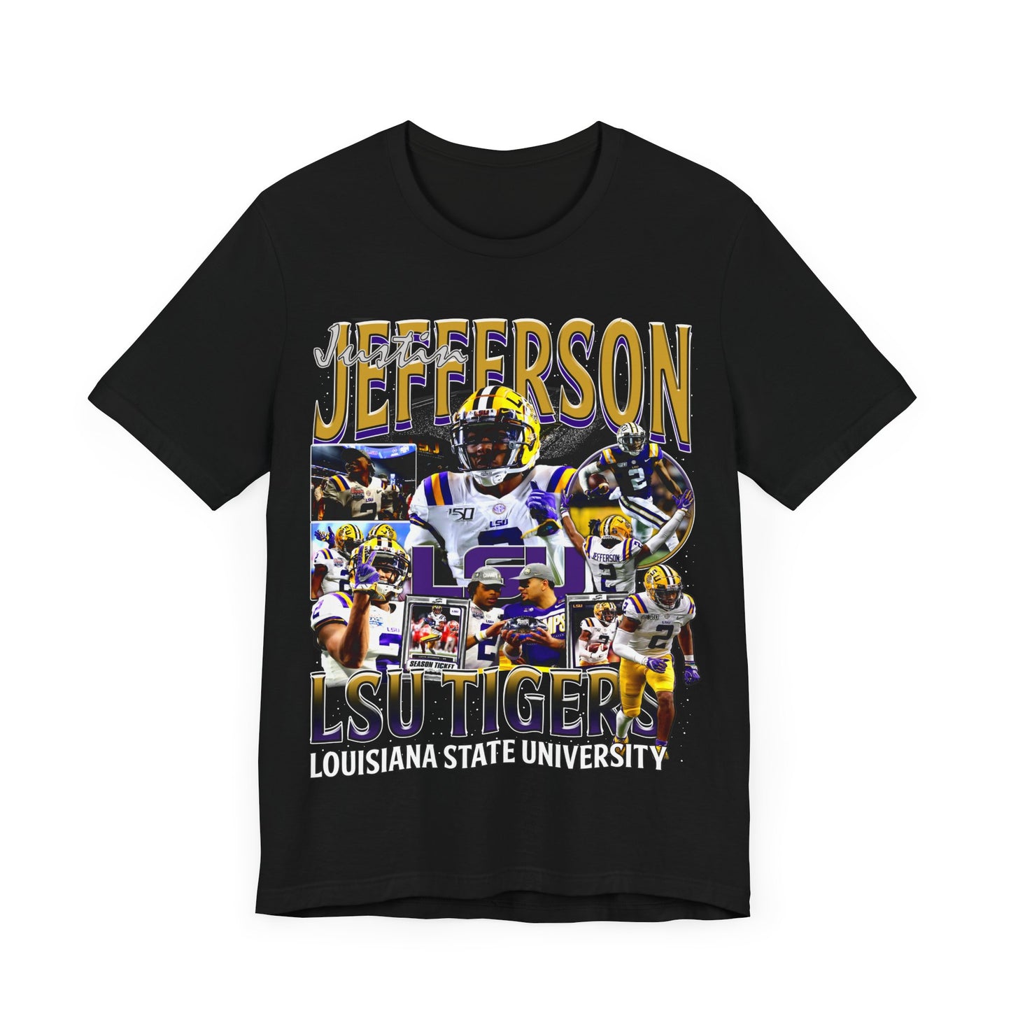 Vintage 90s Football Bootleg Style TShirt JUSTIN JEFFERSON Unisex Graphic Tee