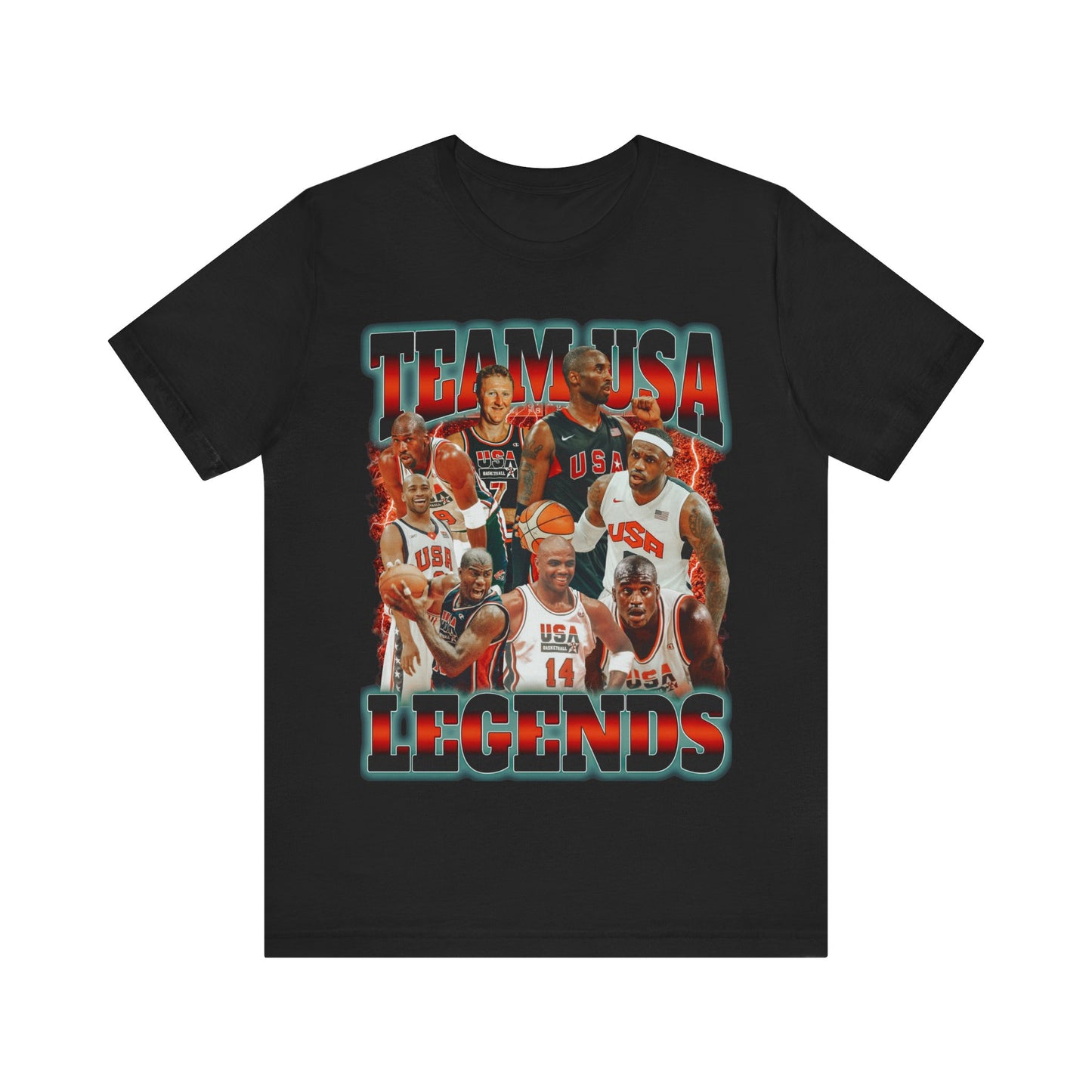 Vintage 90s Basketball Bootleg Style T-Shirt USA LEGENDS Unisex Graphic Tee