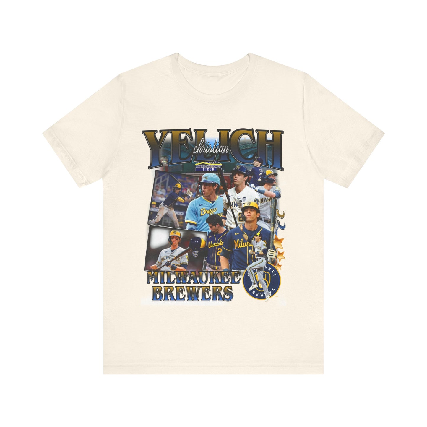 Vintage 90s Baseball Bootleg Style T-Shirt CHRISTIAN YELICH Unisex Graphic Tee