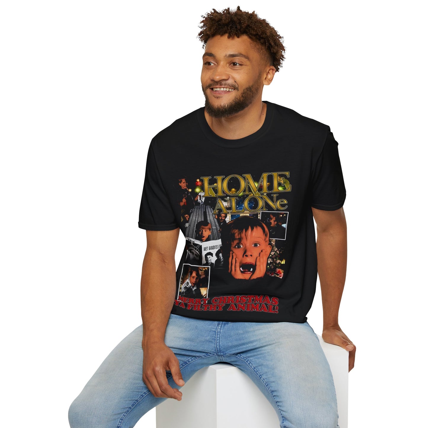 Vintage 90s Pop Culture Bootleg Style T-Shirt, HOME ALONE Retro Shirt Unisex Graphic Tee