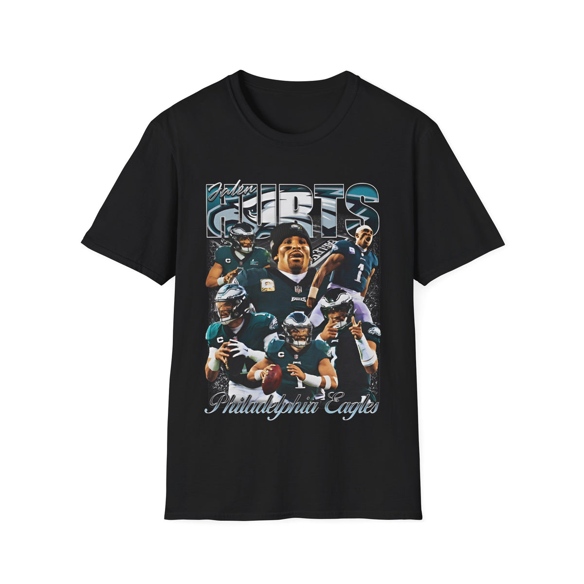 Vintage 90s Football Bootleg Style T-Shirt, JALEN HURTS Vintage Graphic Tee, Retro Football Shirt Unisex Graphic Tee Shirt