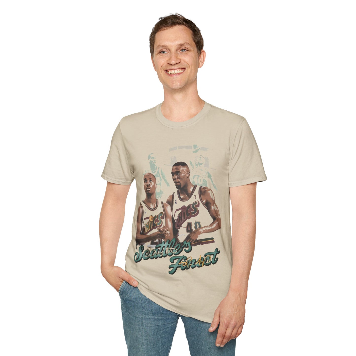 Vintage 90s Basketball Bootleg Style T-Shirt, SEATTLE FINEST Retro Basketball Shirt Unisex Graphic Tee