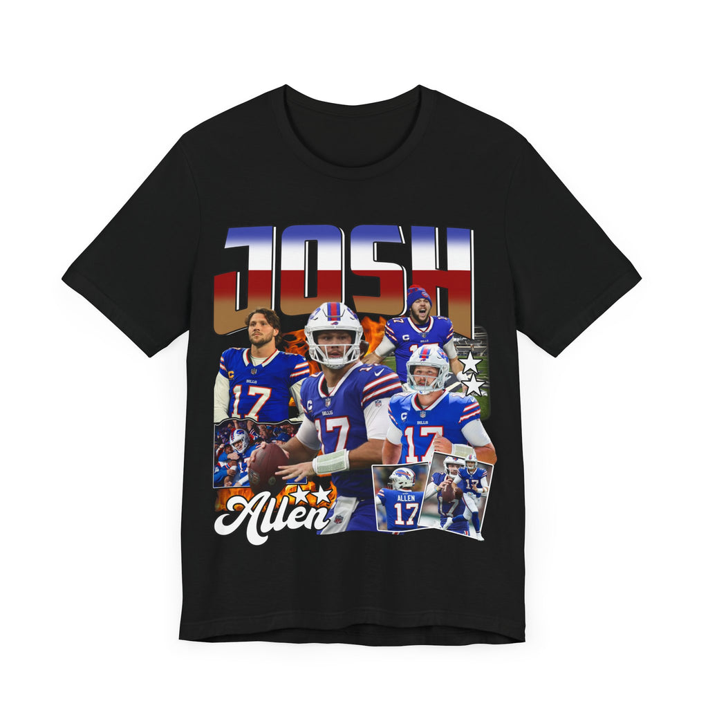 Vintage 90s Football Bootleg Style TShirt JOSH ALLEN 90s Unisex Graphic Tee