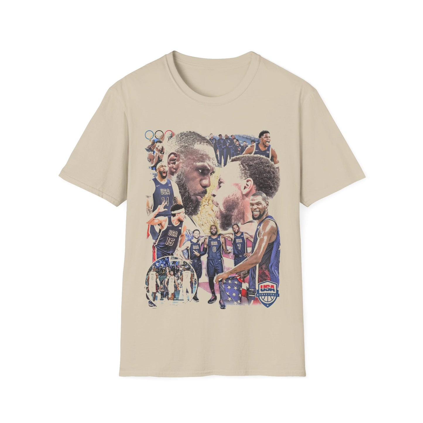 Vintage 90s Basketball Bootleg Style T-Shirt, USA GOLD PARIS 2024 Retro Basketball Shirt Unisex Graphic Tee