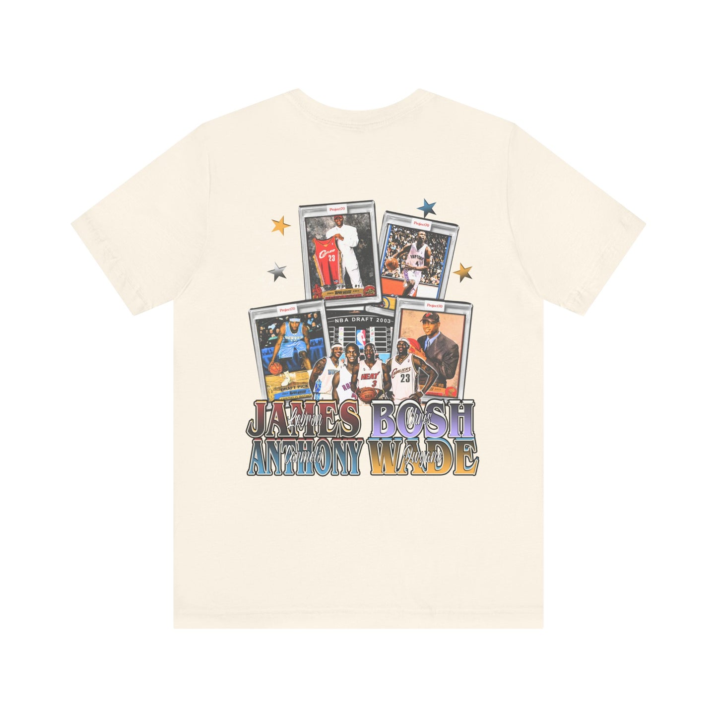 Vintage 90s Basketball Bootleg Style T-Shirt, 2003 DRAFT Unisex Tee Dual Sided
