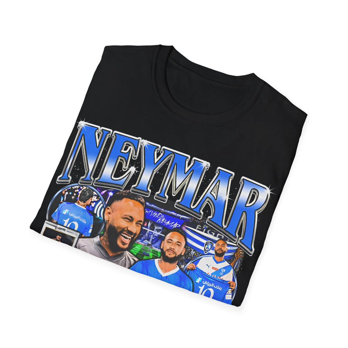Vintage 90s Soccer Bootleg Style T-Shirt, NEYMAR AL HILAL Graphic Tee, Retro Soccer Shirt Unisex Graphic Tee