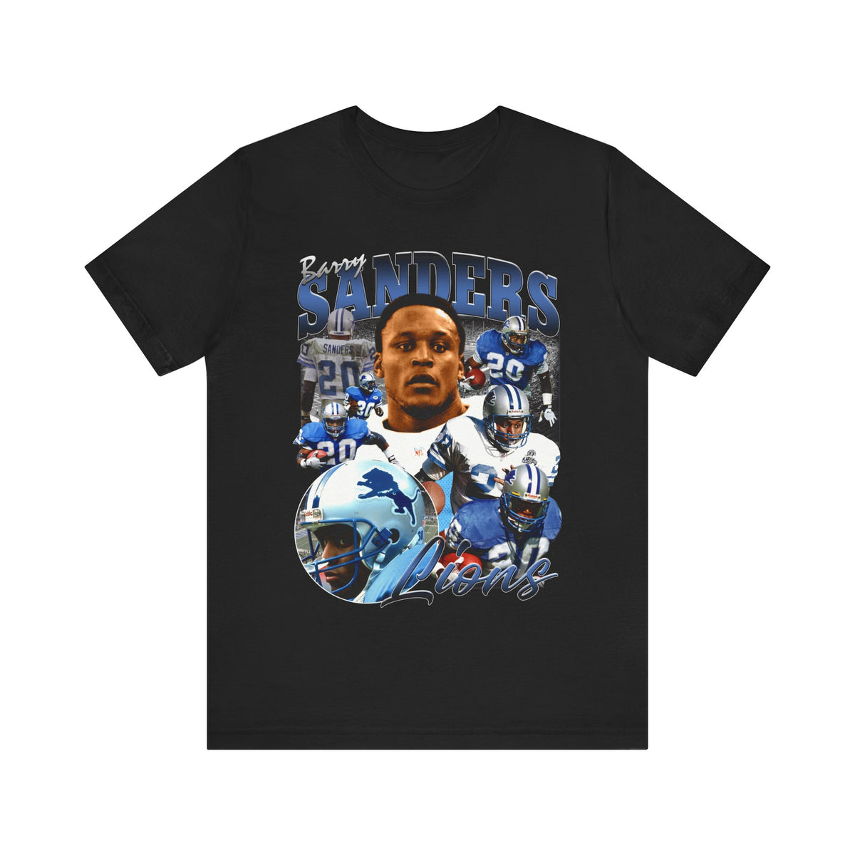 Vintage 90s Football Bootleg Style T-Shirt BARRY SANDERS Unisex Tee Shirt