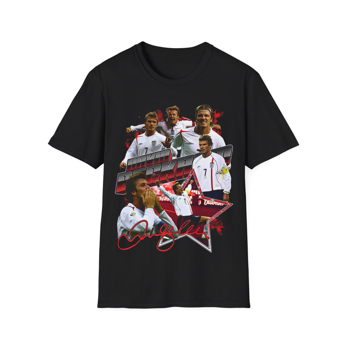 Vintage 90s Soccer Bootleg Style T-Shirt, DAVID BECKHAM Graphic Tee, Retro Soccer Shirt Unisex Graphic Tee