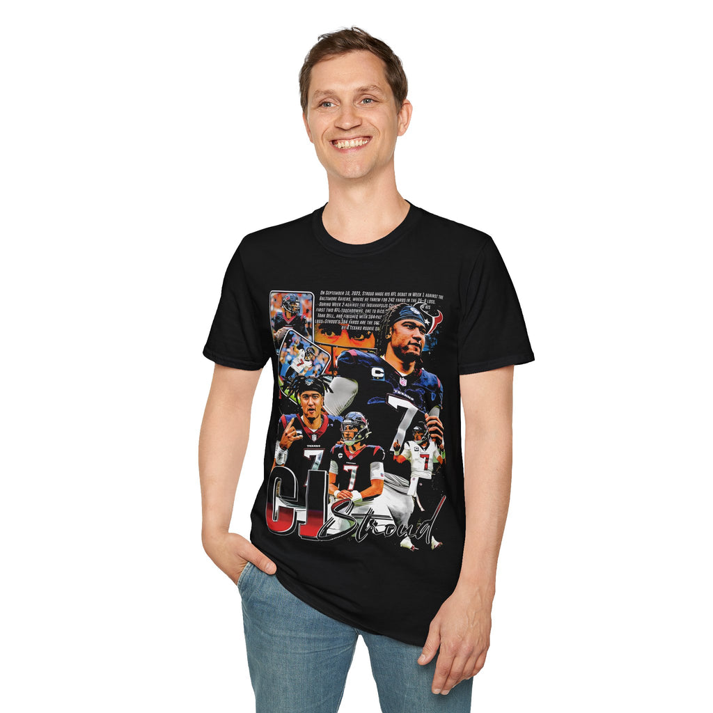 Vintage 90s Football Bootleg Style T-Shirt, CJ STROUD Retro Football Shirt Unisex Graphic Tee Shirt