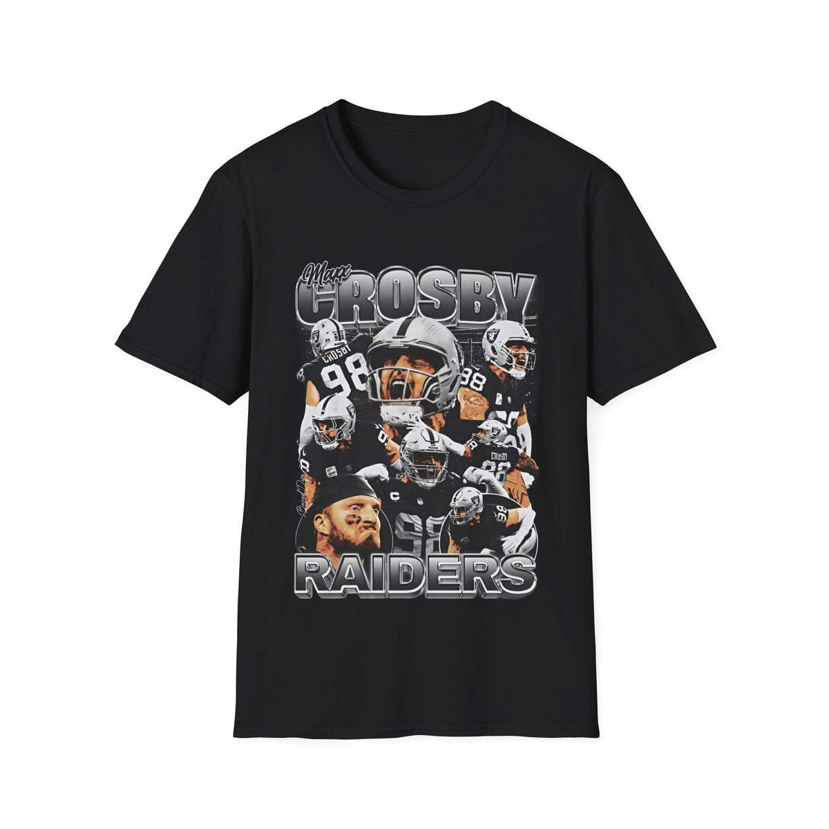 Vintage 90s Football Bootleg Style T-Shirt, MAXX CROSBY Vintage Graphic Tee, Retro Football Shirt Unisex Graphic Tee