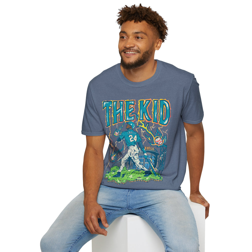 Vintage 90s Baseball Bootleg Style T-Shirt, KEN GRIFFEY JR THE KID Retro Baseball Shirt Unisex Graphic Tee