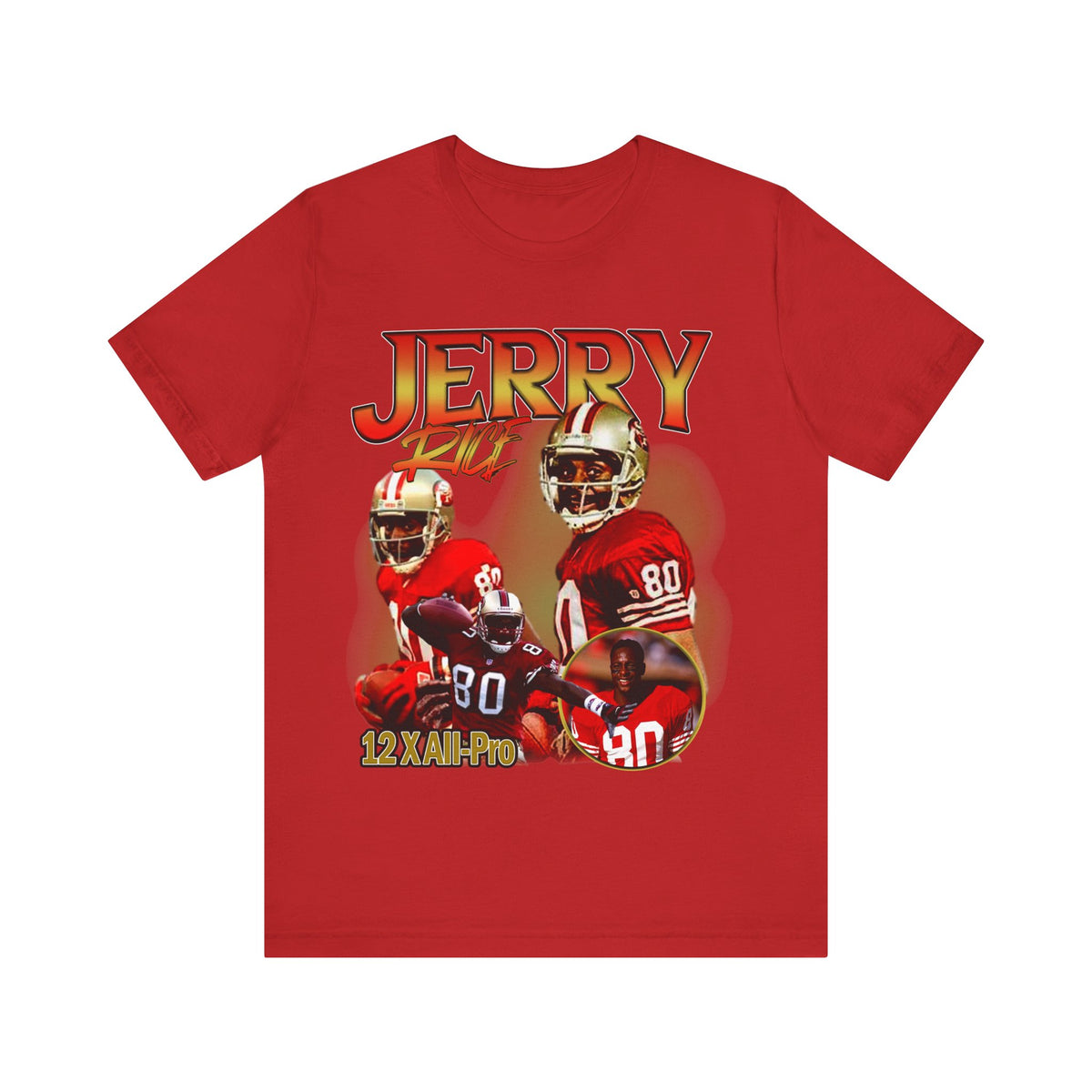 Vintage 90s Football Bootleg Style TShirt JERRY RICE Retro Unisex Graphic Tee