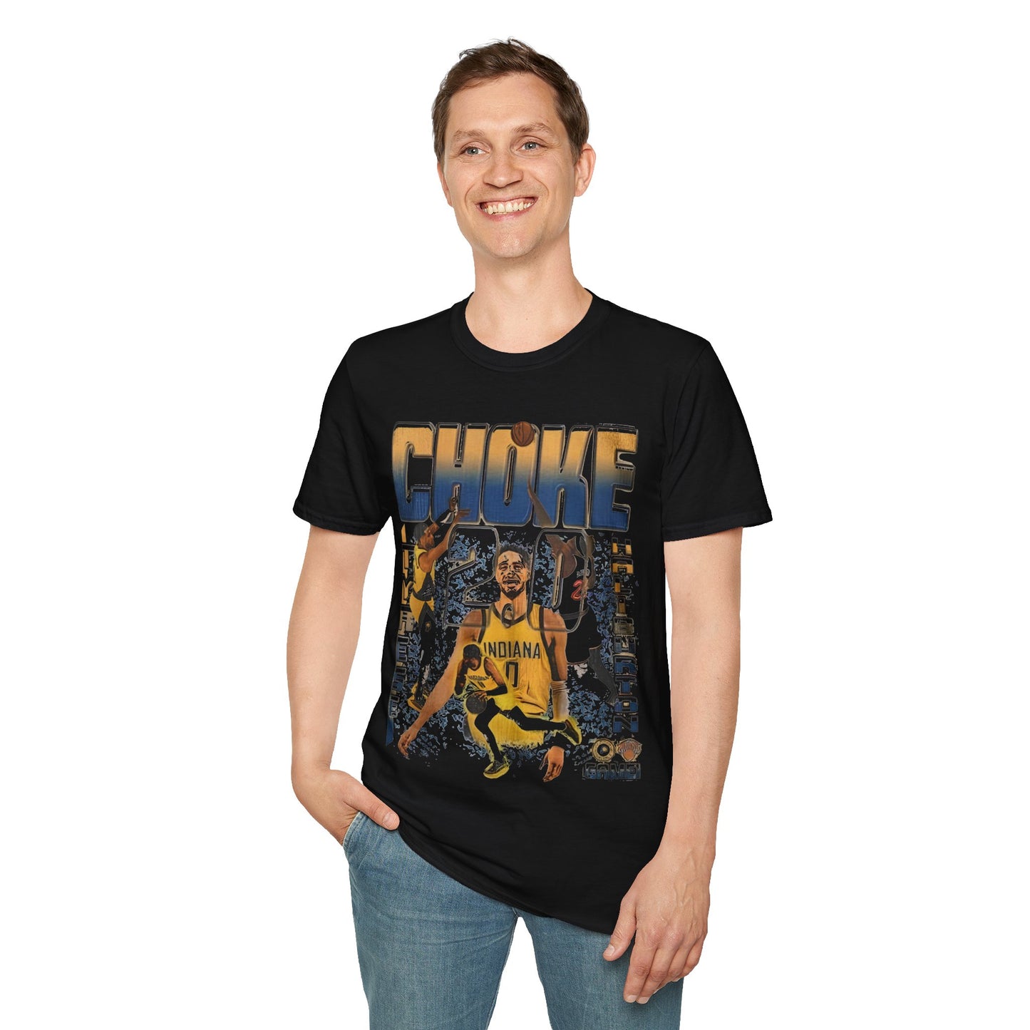 Vintage 90s Basketball Bootleg Style T-Shirt, TYRESE HALIBURTON CHOKE Retro Basketball Shirt Unisex Graphic T SHIRT