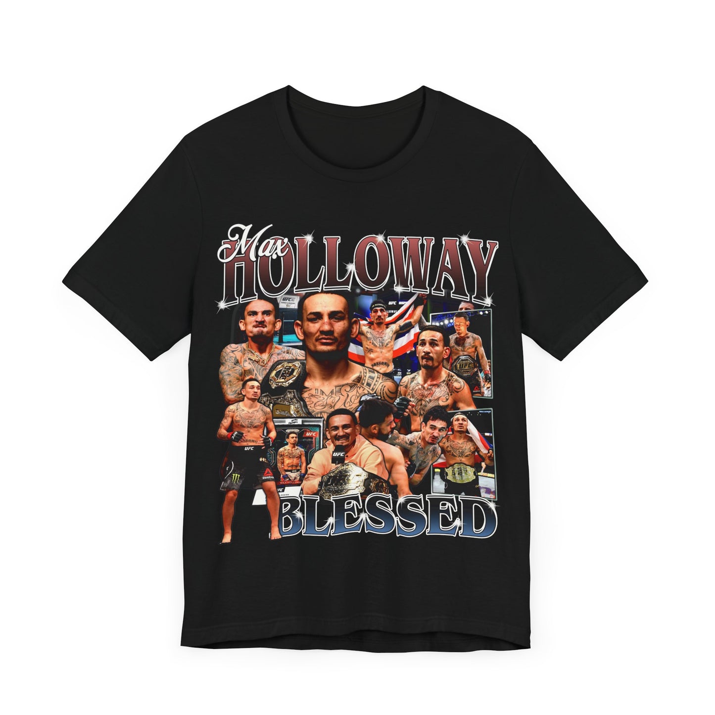 Vintage 90s Bootleg Style T-Shirt, Fighter MAX HOLLOWAY Unisex Graphic Tee Shirt
