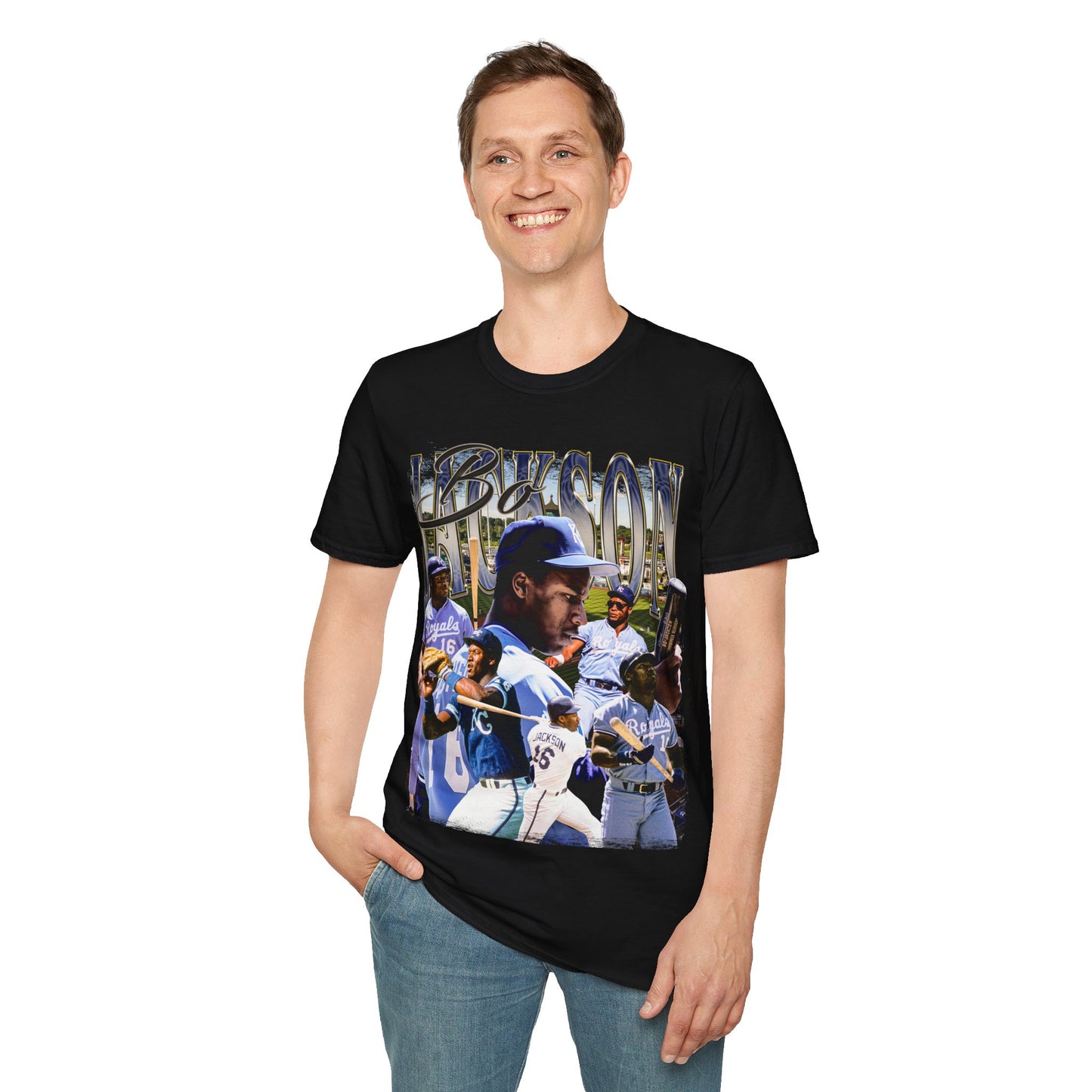 Vintage 90s Baseball Bootleg Style T-Shirt, BO JACKSON Retro Baseball Shirt Unisex Graphic Tee