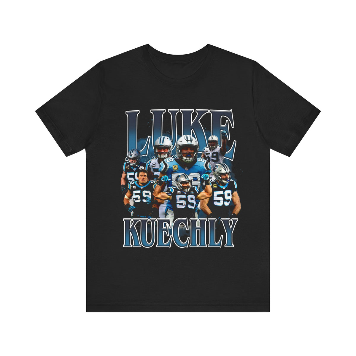 Vintage 90s Football Bootleg Style T-Shirt LUKE KUECHLY Unisex Graphic Tee Shirt