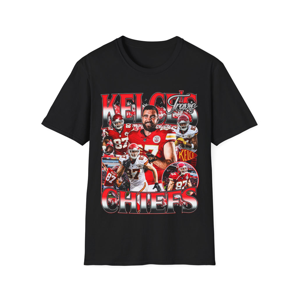 Vintage 90s Football Bootleg Style T-Shirt, TRAVIS KELCE Retro Football Shirt Unisex Graphic Tee Shirt