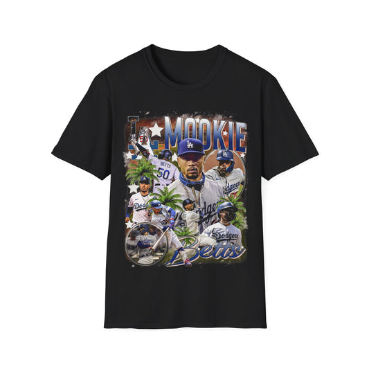 Vintage 90s Baseball Bootleg Style T-Shirt, MOOKIE BETTS Retro Baseball Shirt Unisex Graphic Tee