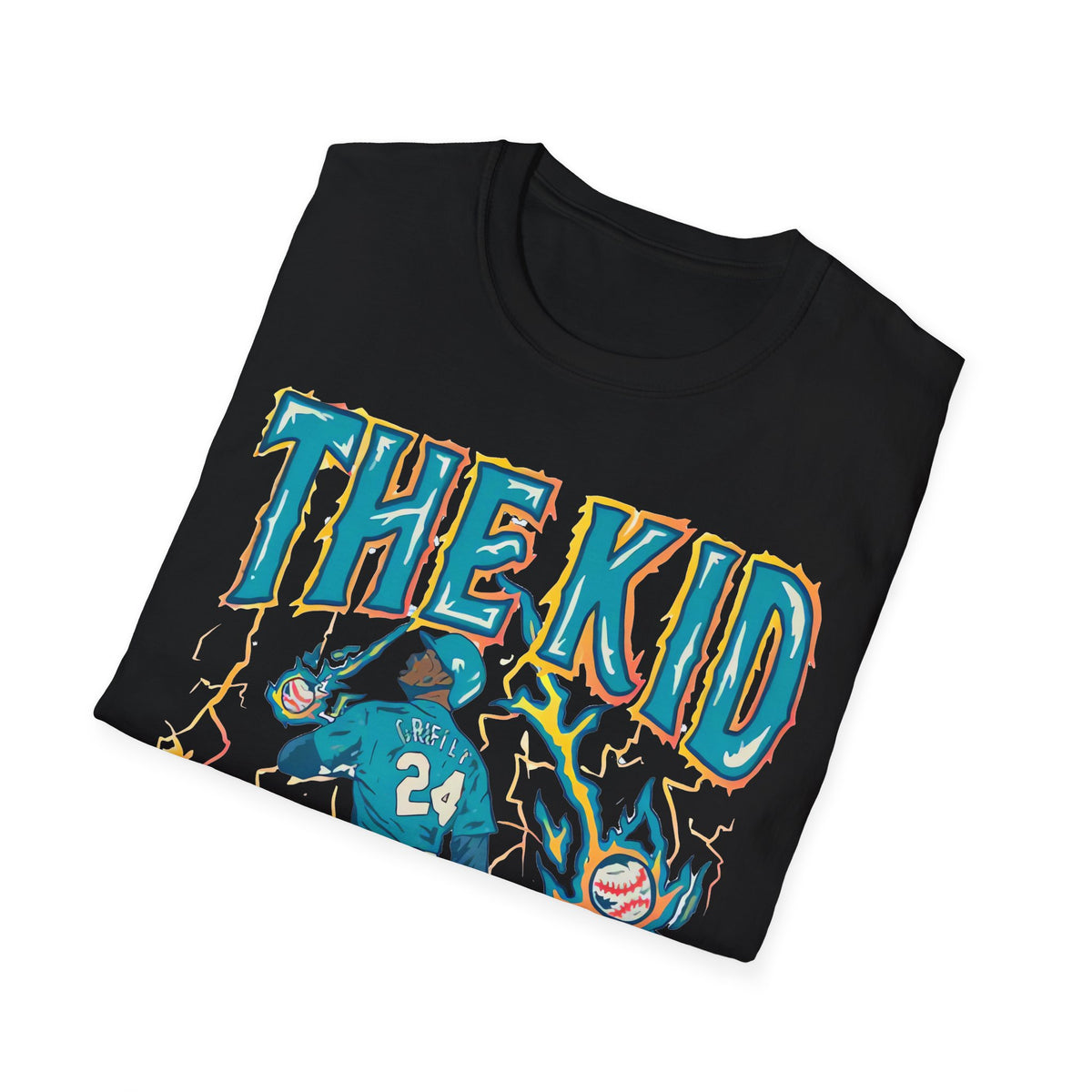 Vintage 90s Baseball Bootleg Style T-Shirt, KEN GRIFFEY JR THE KID Retro Baseball Shirt Unisex Graphic Tee