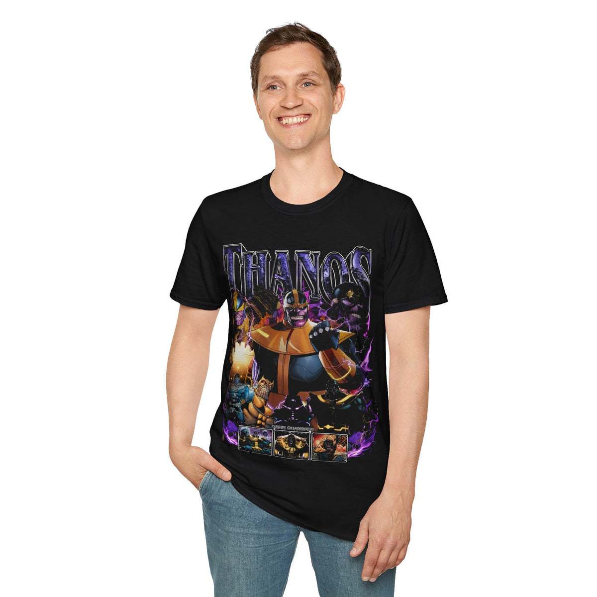 Vintage 90s Superheroes Bootleg Style T-Shirt, THANOS Retro Superheroes Shirt Unisex Graphic Tee