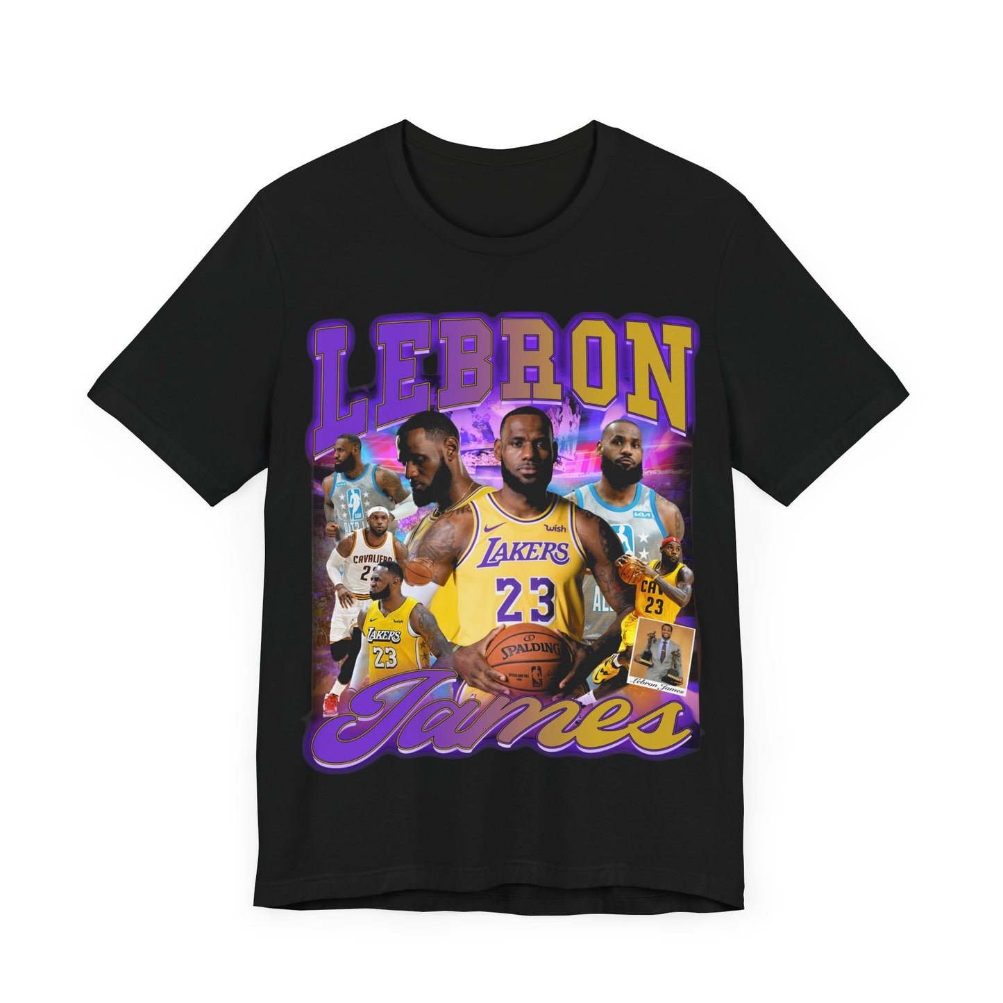 Vintage 90s Basketball Bootleg Style T-Shirt, LEBRON JAMES Cursive Unisex Tee