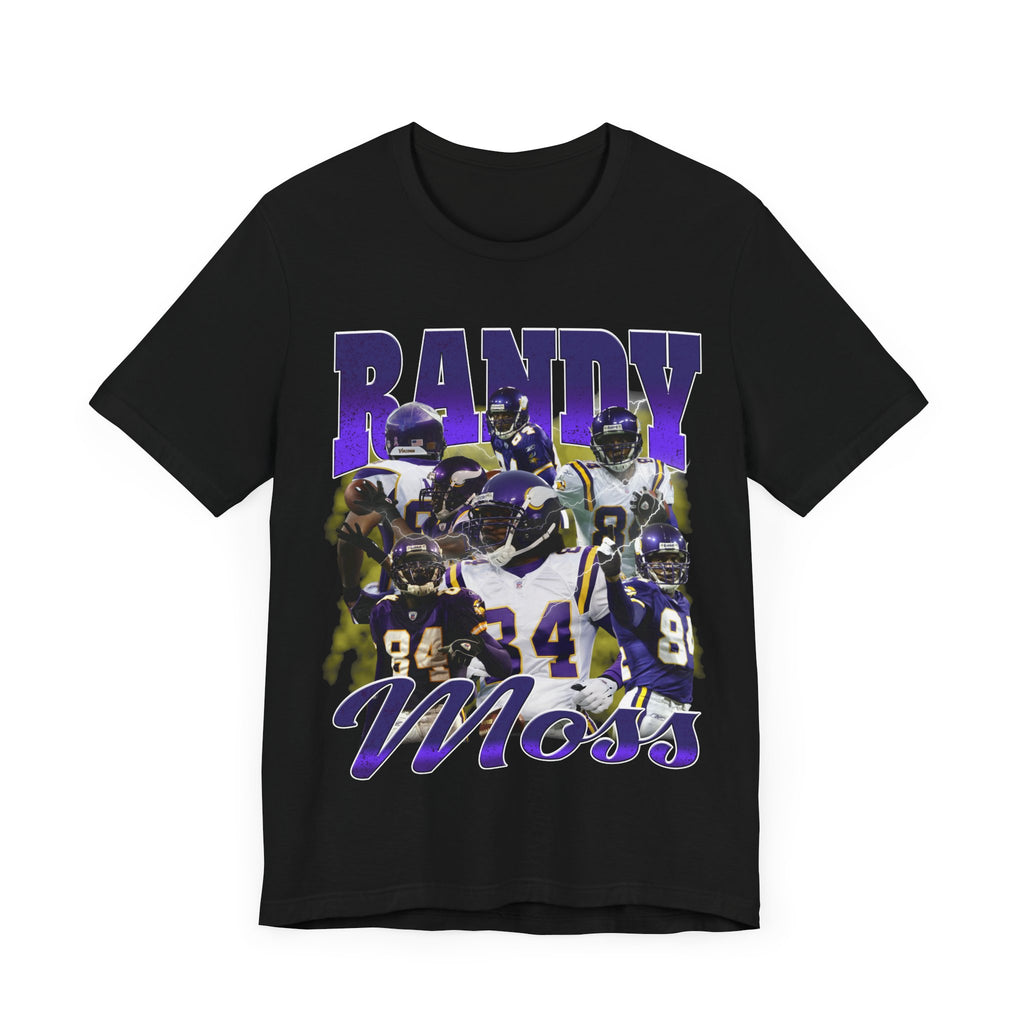 Vintage 90s Football Bootleg Style TShirt RANDY MOSS Unisex Graphic Tee Shirt