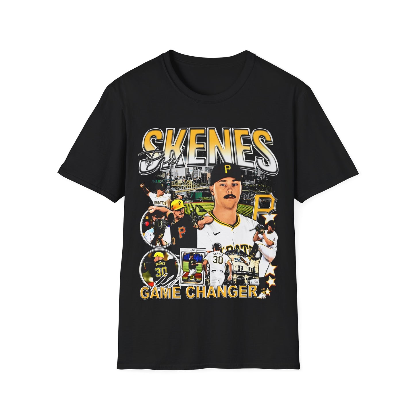Vintage 90s Baseball Bootleg Style T-Shirt, PAUL SKENES Vintage Graphic Tee, Retro Baseball Shirt Unisex Graphic Tee