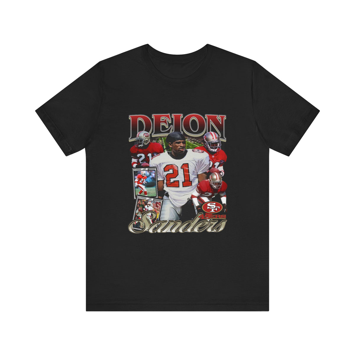 Vintage 90s Football Bootleg Style T-Shirt, DEION SANDERS 49er Unisex Tee Shirt