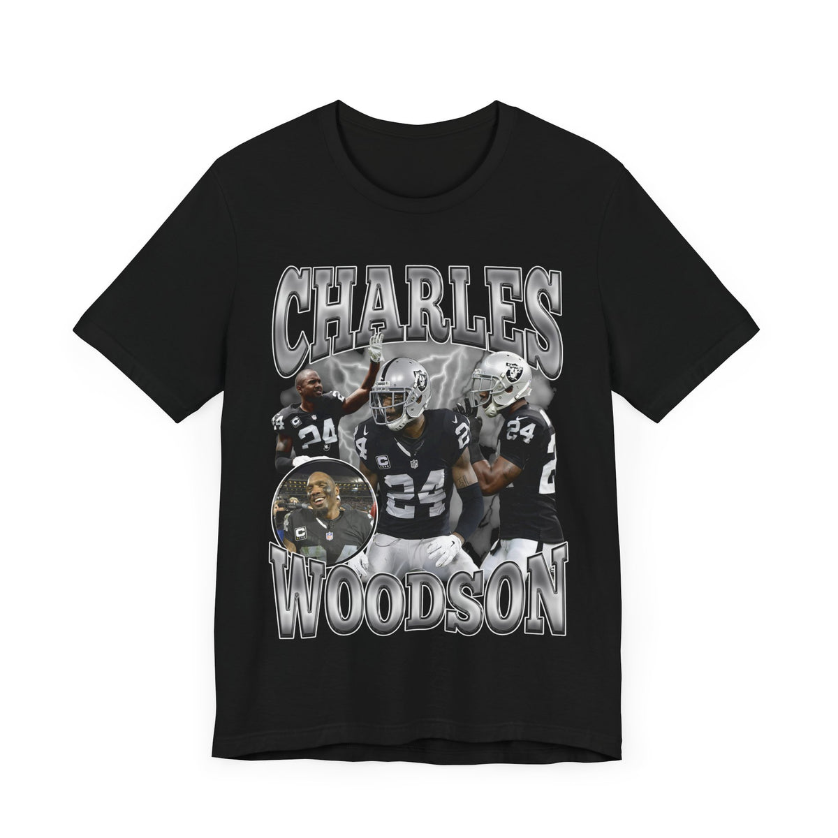 Vintage 90s Football Bootleg Style T-Shirt CHARLES WOODSON Unisex Graphic Tee
