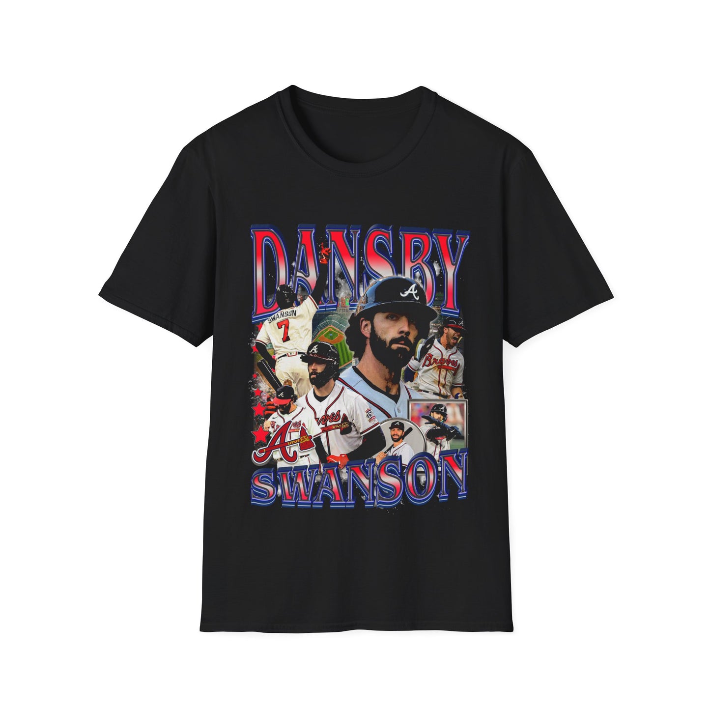 Vintage 90s Baseball Bootleg Style T-Shirt, DANSBY SWANSON Vintage Graphic Tee, Retro Baseball Shirt Unisex Graphic Tee