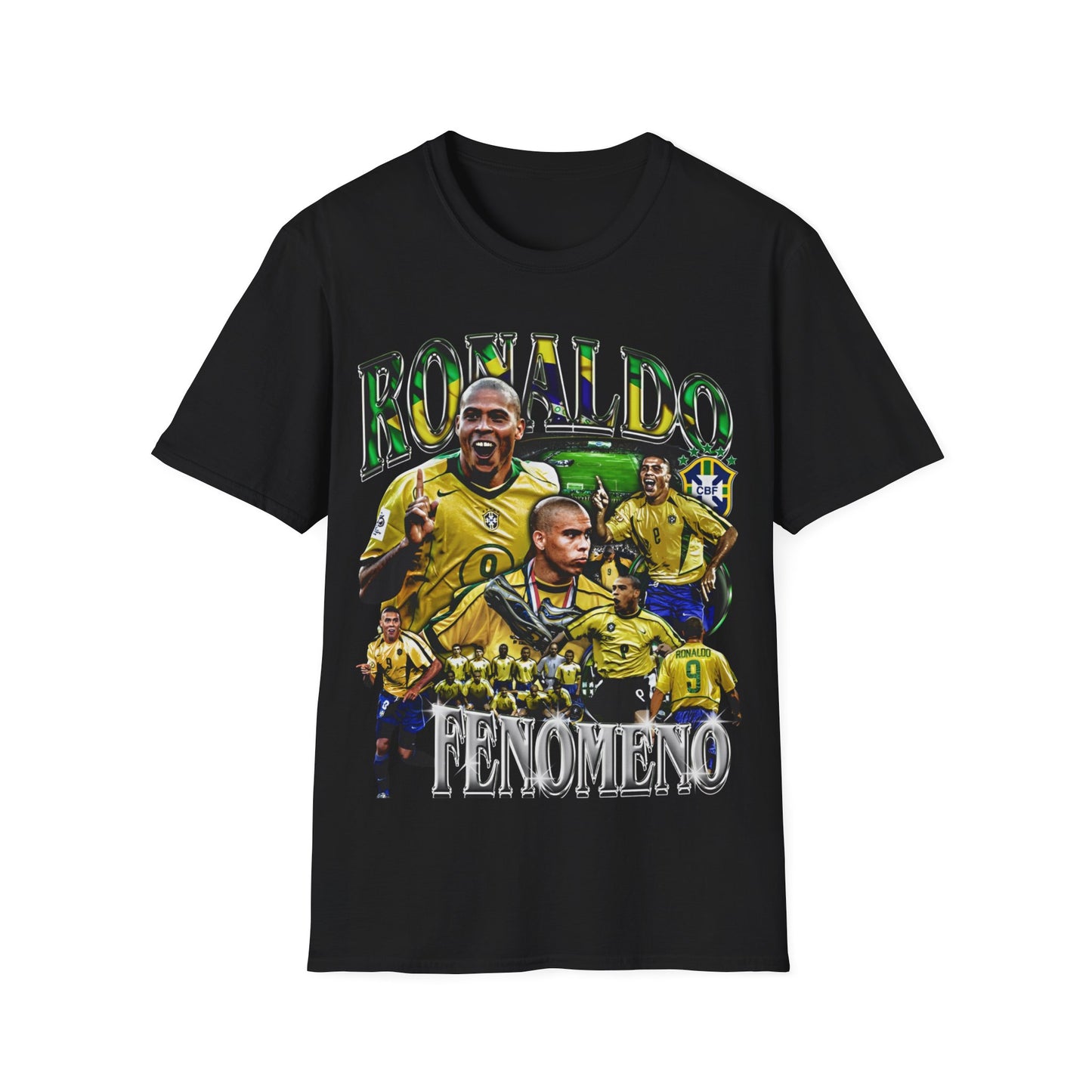 Vintage 90s Soccer Bootleg Style T-Shirt RONALDO FENOMENO Graphic Tee, Retro Soccer Shirt Unisex Graphic Tee