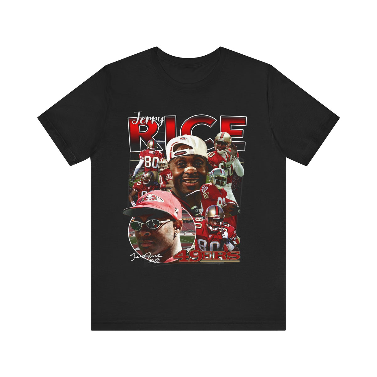 Vintage 90s Football Bootleg Style T-Shirt JERRY RICE Retro Unisex Graphic Tee