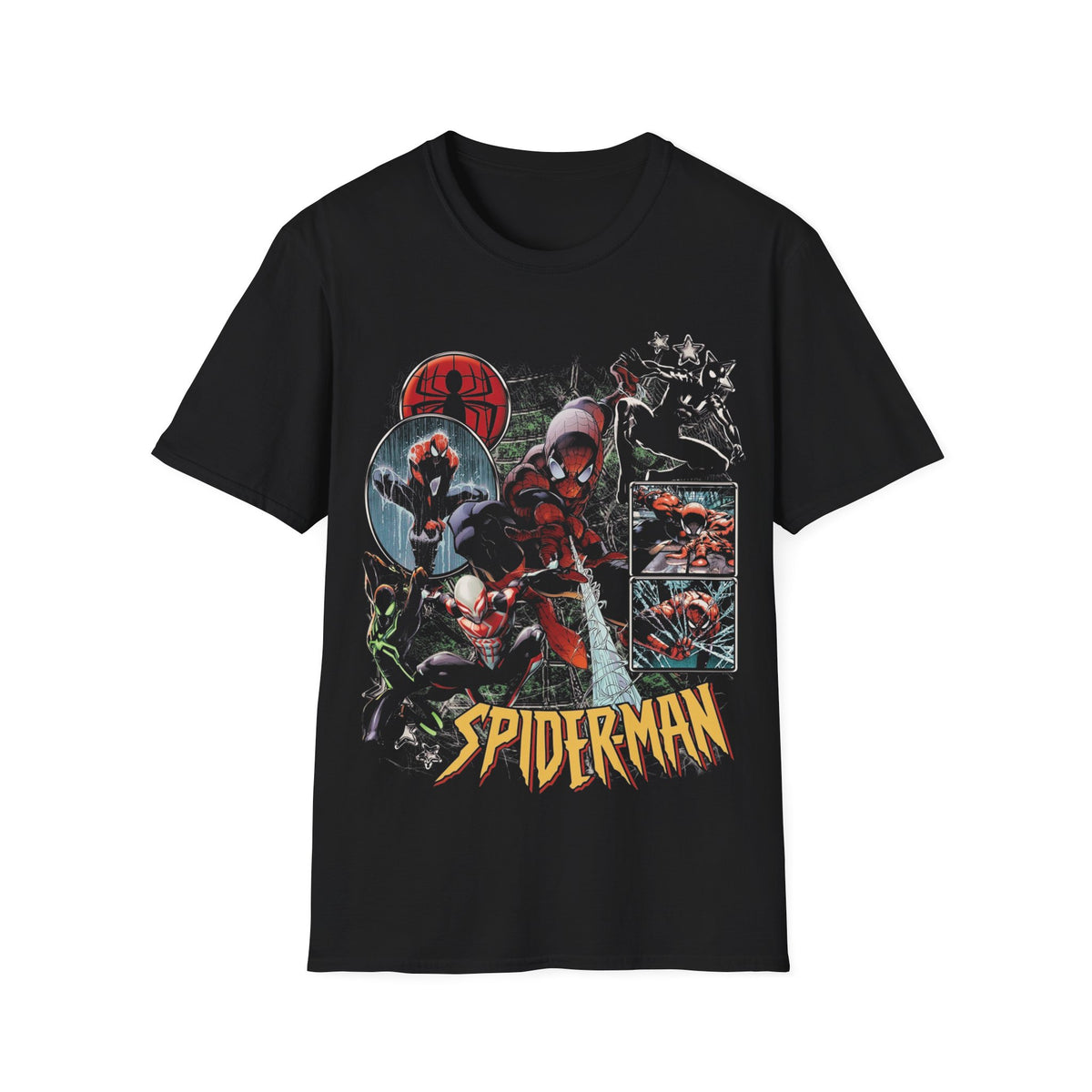 Vintage 90s Superheroes Bootleg Style T-Shirt, SPIDERMAN Retro Superheroes Shirt Unisex Graphic Tee