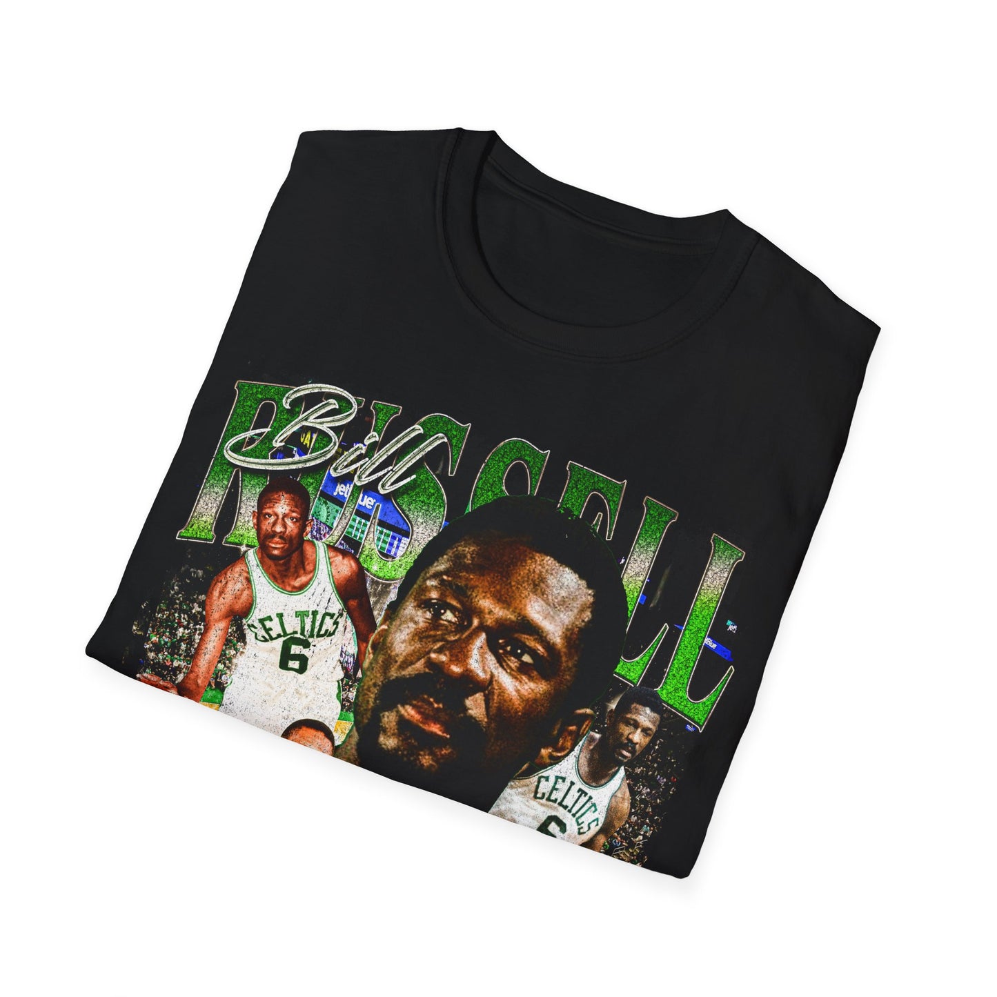 Vintage 90s Basketball Bootleg Style T-Shirt, BILL RUSSELL Retro Basketball Shirt Unisex Graphic Tee