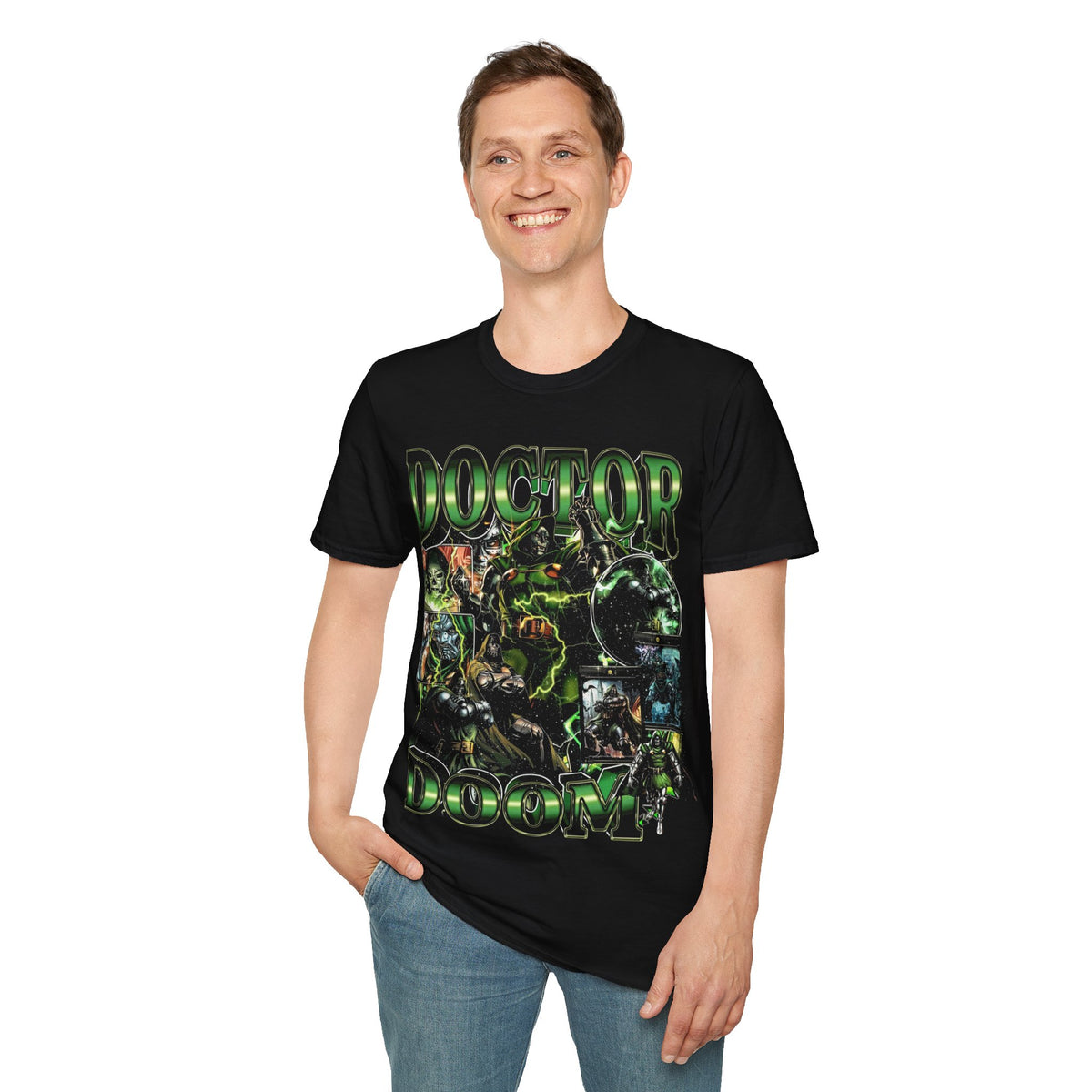 Vintage 90s Superheroes Bootleg Style T-Shirt, DOCTOR DOOM Retro Superheroes Shirt Unisex Graphic Tee