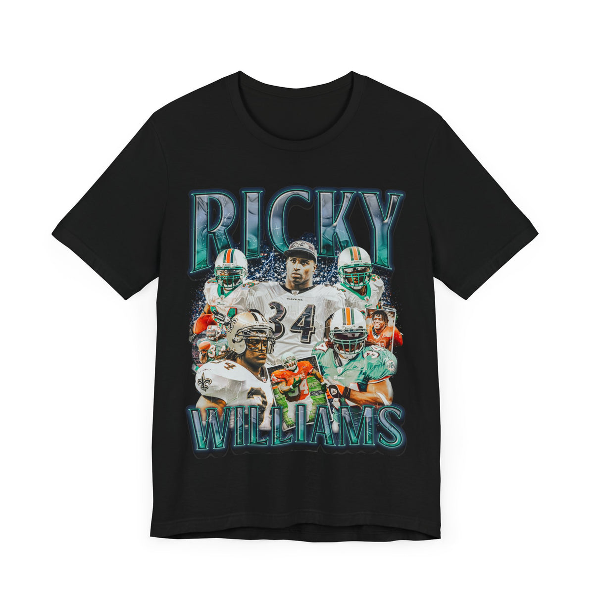 Vintage 90s Football Bootleg Style T-Shirt RICKY WILLIAMS Unisex Graphic Tee