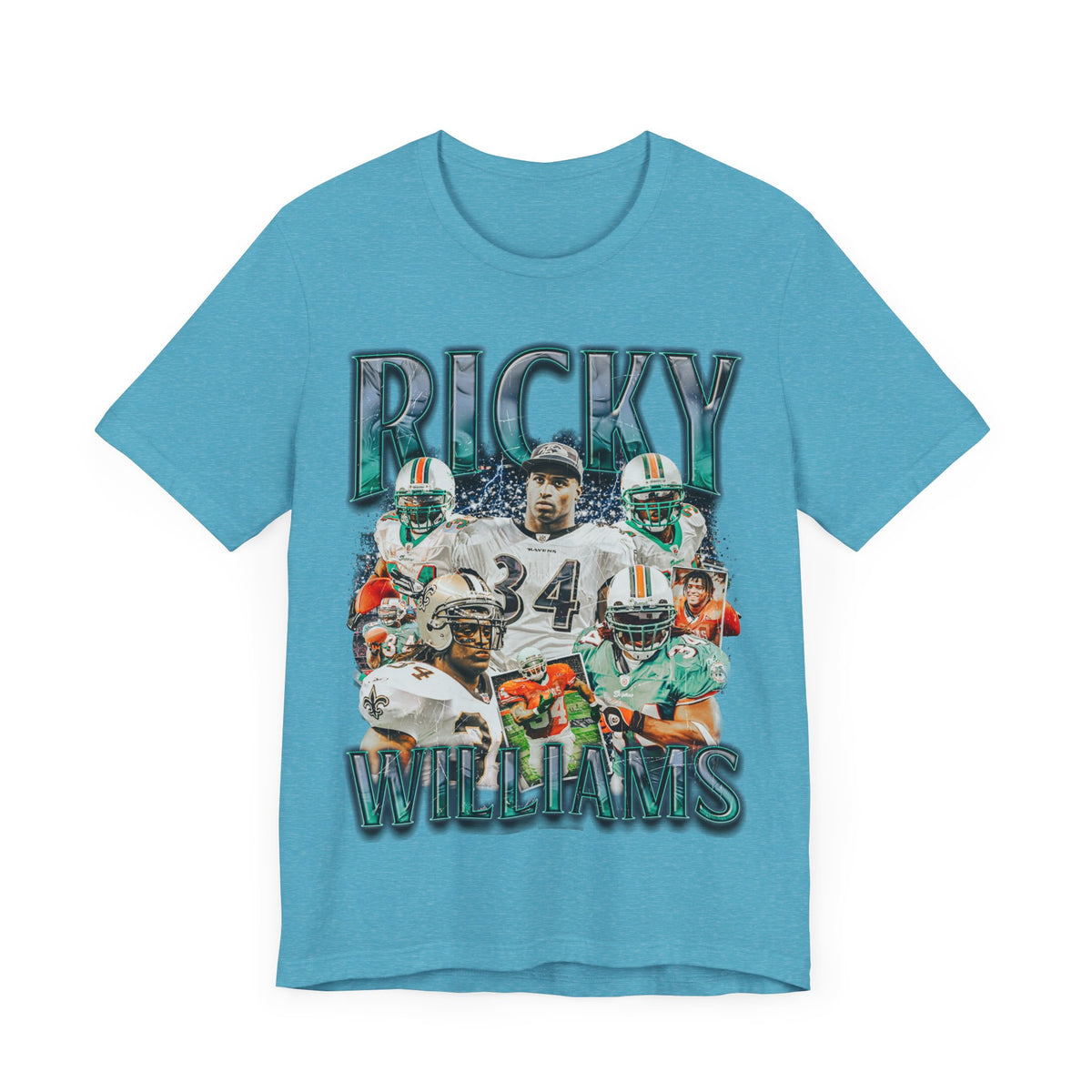 Vintage 90s Football Bootleg Style T-Shirt RICKY WILLIAMS Unisex Graphic Tee