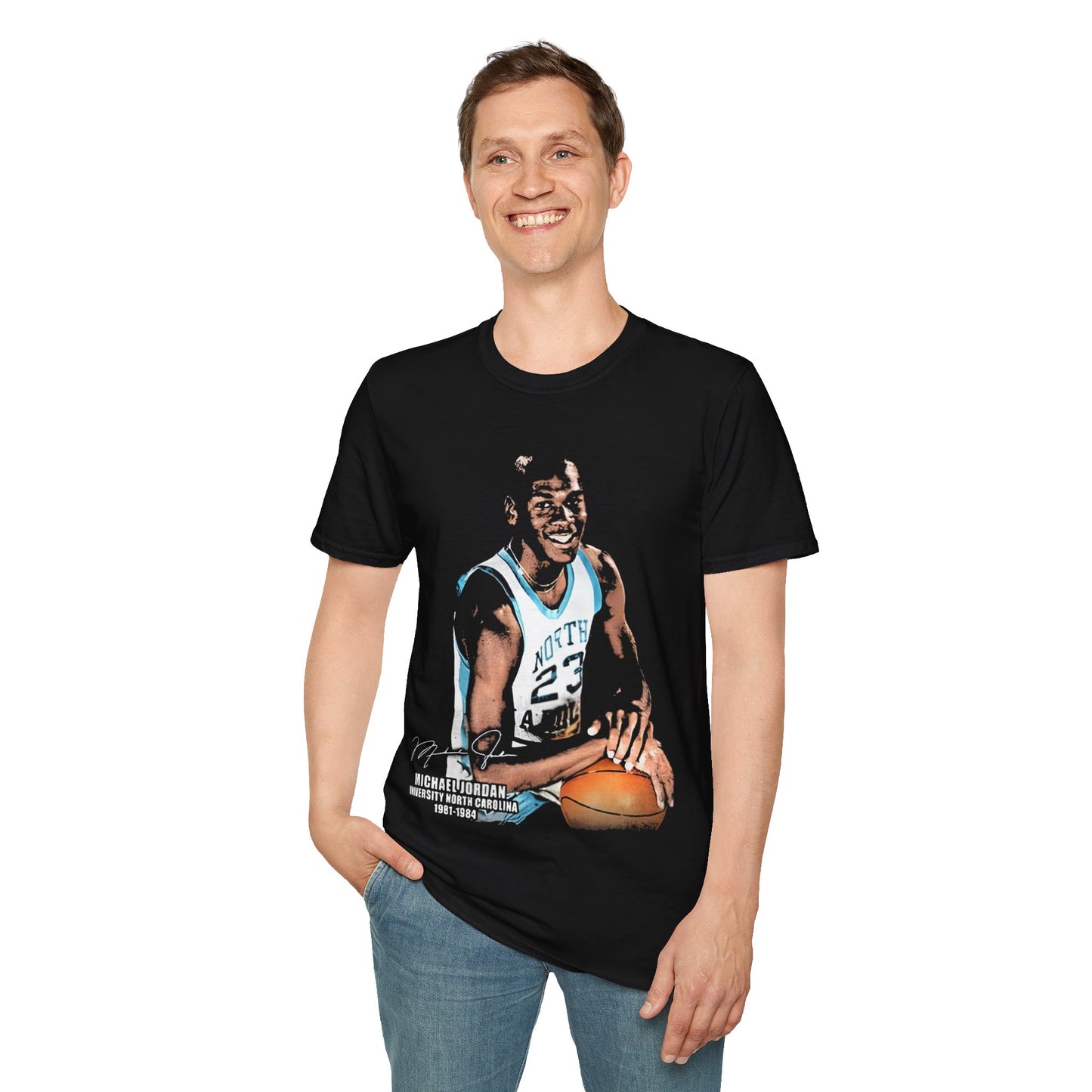 Vintage 90s Basketball Bootleg Style T-Shirt, MICHAEL JORDAN COLLEGE Retro Basketball Shirt Unisex Graphic Tee