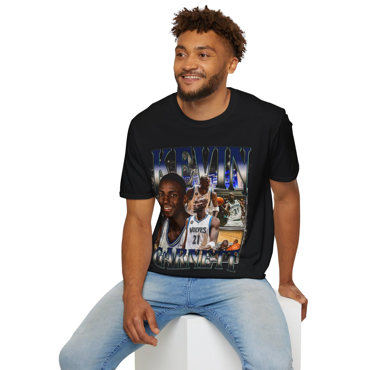 Vintage 90s Basketball Bootleg Style T-Shirt, KEVIN GARNETT Retro Basketball Shirt Unisex Graphic Tee