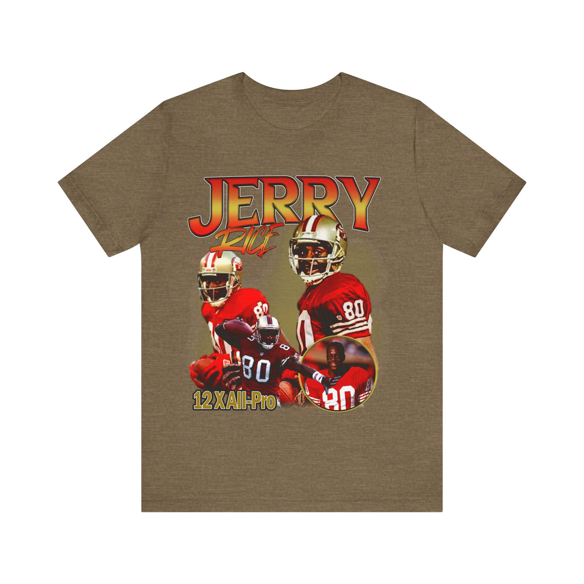 Vintage 90s Football Bootleg Style TShirt JERRY RICE Retro Unisex Graphic Tee