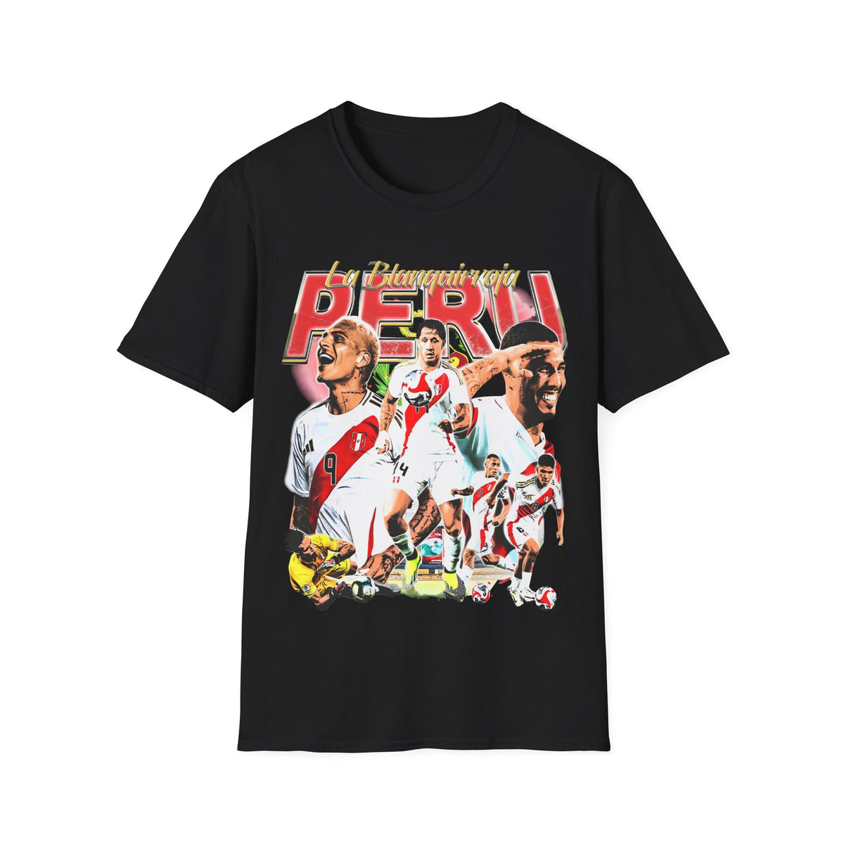 Vintage 90s Soccer Bootleg Style T-Shirt, PERU Graphic Tee, Retro Soccer Shirt Unisex Graphic Tee