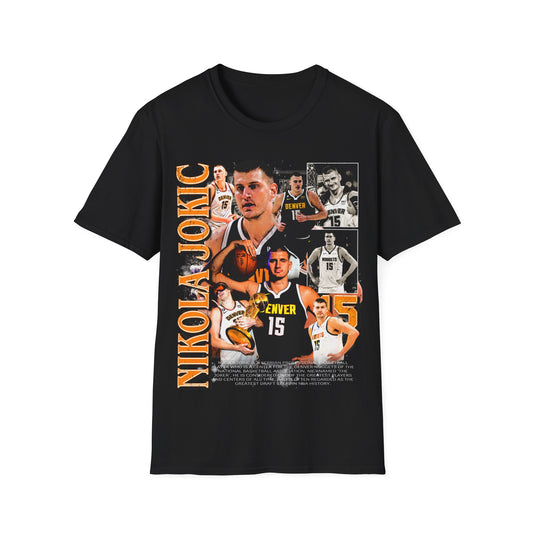 Vintage 90s Basketball Bootleg Style T-Shirt, NIKOLA JOKIC Retro Basketball Shirt Unisex Graphic Tee
