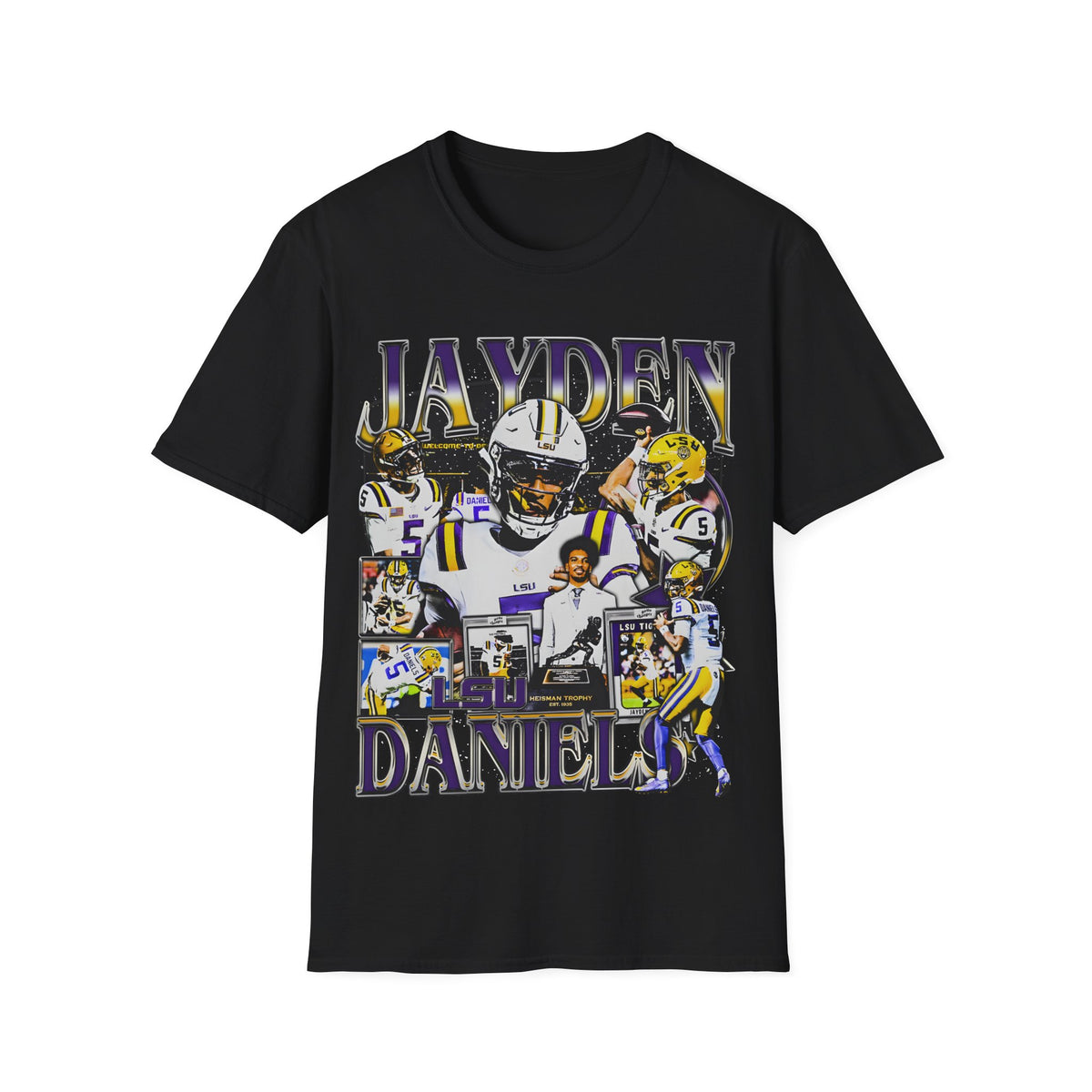Vintage 90s Football Bootleg Style T-Shirt, JAYDEN DANIELS Vintage Graphic Tee, Retro Football Shirt Unisex Graphic Tee Shirt