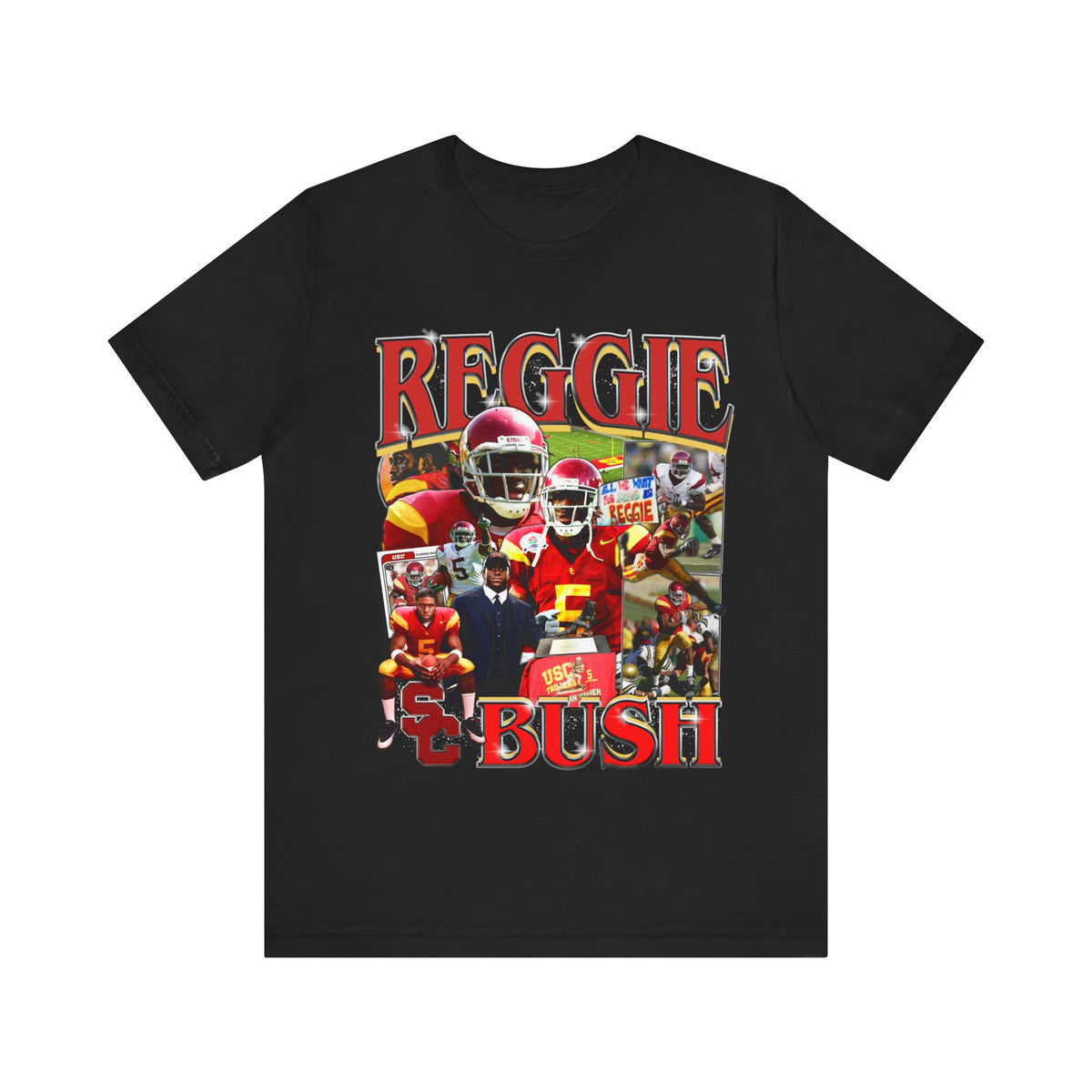 Vintage 90s Football Bootleg Style T-Shirt REGGIE BUSH Unisex Graphic Tee Shirt